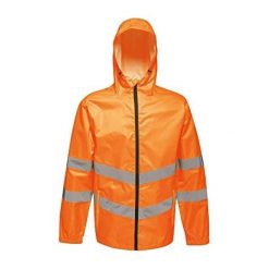 Kurtka Odblaskowa Unisex Dla Dorosłych HiVis Łatwe Pakowanie. Brązowe kurtki damskie Regatta, xl, bez wzorów, bez kaptura, rowerowe. Za 149.99 zł.