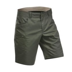 Spodenki turystyczne męskie Quechua NH500 regular. Szare krótkie spodenki sportowe męskie QUECHUA, l, bez wzorów, z bawełny, trekkingowe. Za 89.99 zł.