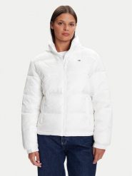 Tommy Jeans Kurtka zimowa DW0DW21619 Biały Relaxed Fit. Białe kurtki damskie Tommy Jeans, na zimę, xl, bez wzorów, z jeansu, bez kaptura. Za 699.99 zł.