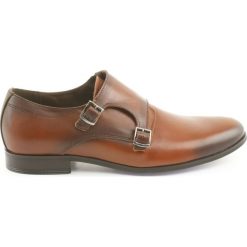 Tur brązowe Półbuty skórzane monki sprzączka. Brązowe eleganckie półbuty Tur, ze skóry, eleganckie, bez zapięcia. Za 259.00 zł.