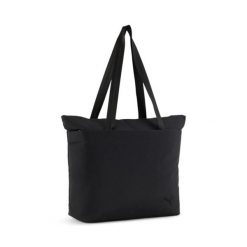 Torba sportowa damska Puma HER SHOPPER czarna 09128001. Czarne torebki shopper damskie Puma, bez wzorów, z nylonu, eleganckie, bez dodatków. Za 129.94 zł.