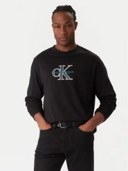 Calvin Klein Jeans Bluza LV04RE257G Czarny Regular Fit. Czarne bluzy męskie Calvin Klein Jeans, m, bez wzorów, z bawełny, bez kaptura. Za 329.99 zł.