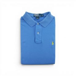 Polo Ralph Lauren koszulka męska z krótkim rękawem. Niebieskie koszulki sportowe męskie Ralph Lauren, l, bez wzorów, z materiału, bez kołnierzyka, bez ramiączek, na golfa. Za 127.76 zł.