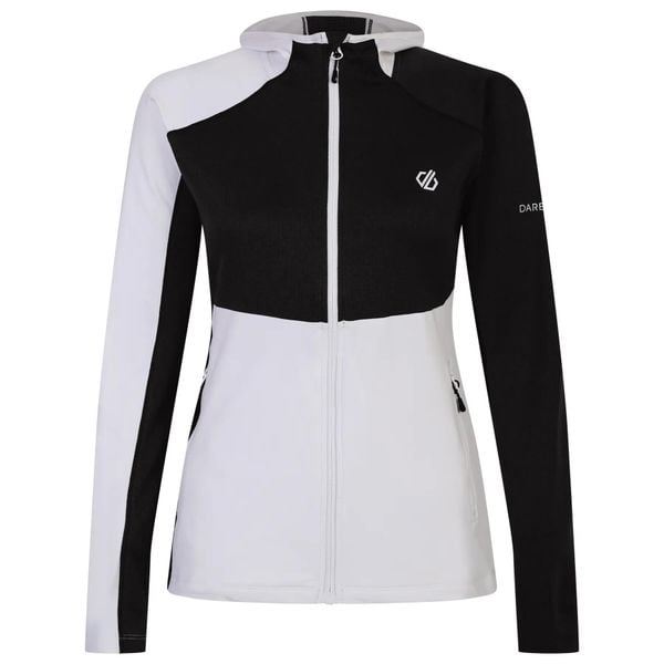 Bluza turystyczna damska Dare 2B Convey II. Białe bluzy damskie Dare 2b, bez wzorów, z elastanu, z kapturem. Za 249.99 zł.