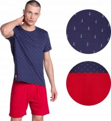 Henderson HENDERSON piżama męska z krótkim rękawem na lato XL. Piżamy męskie Henderson, m, bez wzorów, bez ramiączek, krótkie. Za 79.88 zł.