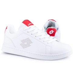 Buty męskie sportowe trampki Lotto BURGAS. Białe trampki męskie Lotto, bez wzorów, z syntetyku, klasyczne, bez zapięcia. Za 160.95 zł.