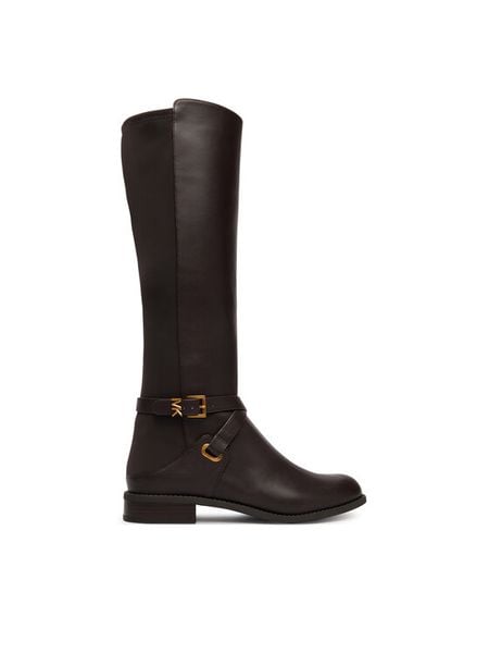 MICHAEL Michael Kors Kozaki 40F6RCFB5L Brązowy. Brązowe kozaki damskie MICHAEL Michael Kors, ze skóry, bez obcasa, na płaskiej podeszwie. Za 1,239.00 zł.