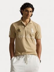 Polo Ralph Lauren Polo 710B20009003 Beżowy Regular Fit. Brązowe koszulki polo męskie Polo Ralph Lauren, m, bez wzorów, z bawełny, bez ramiączek. Za 949.99 zł.