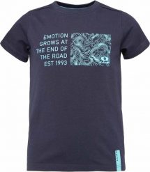 Chłopięcy T-shirt Loap Boodar - krótki rękaw, 100% bawełna. Niebieskie t-shirty dla chłopców Scarpa, bez wzorów, z bawełny, bez ramiączek. Za 109.99 zł.