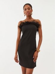 Patrizia Pepe Sukienka koktajlowa 8A1227/A6F5-K103 Czarny Slim Fit. Czarne sukienki damskie Patrizia Pepe, bez wzorów, z syntetyku, wizytowe, bez kołnierzyka, bez ramiączek. Za 1,149.00 zł.