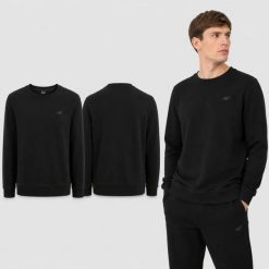 BLUZA MĘSKA DRESOWA 4F BEZ KAPTURA NIEROZPINANA XXL M2549 KOLOR CZARNY. Czarne bluzy męskie 4f, l, bez wzorów, z bawełny, bez kaptura. Za 95.95 zł.