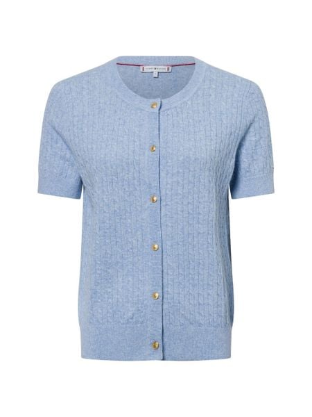 Tommy Hilfiger Kardigan Kobiety niebieski, M. Niebieskie kardigany damskie Tommy Hilfiger, m, bez wzorów, z dzianiny, eleganckie, krótkie. Za 549.95 zł.