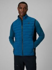 4F Bezrękawnik trekkingowy z wypełnieniem Primaloft Silver męski - granatowy M. Niebieskie kurtki męskie 4f, l, bez wzorów, z materiału, bez kaptura. Za 349.99 zł.