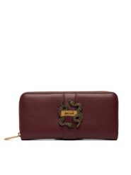 Just Cavalli Portfel 81RA5PA1 ZSA89 Bordowy. Czerwone portfele damskie Just Cavalli, bez wzorów, ze skóry. Za 429.99 zł.