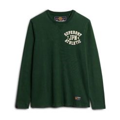 Koszulka z długim rękawem Superdry Vintage Athletic. Zielone bluzki z długim rękawem męskie Superdry., m, bez wzorów, z dresówki, klasyczne, bez kołnierzyka. Za 245.55 zł.
