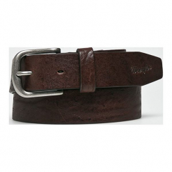 Wrangler - Pasek skórzany. Brązowe paski damskie Wrangler, w paski, z materiału. Za 149.90 zł.