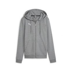 Bluza damska z kapturem Puma Team Goal 23. Szare bluzy damskie Puma, xl, bez wzorów, z bawełny, z kapturem. Za 233.15 zł.