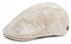 Bawełniany Męski Kaszkiet z Lnem - Pako Jeans - Ecru. Brązowe czapki i kapelusze męskie Pako Jeans, na lato, bez wzorów, z bawełny. Za 55.00 zł.