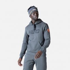 Bluza narciarska męska Rossignol Hero z kapturem. Czarne bluzy męskie Rossignol, m, bez wzorów, z kapturem, narciarskie. Za 455.00 zł.