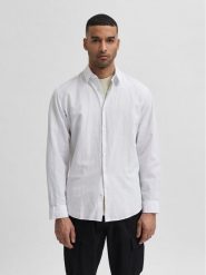 Selected Homme Koszula 16078867 Biały Slim Fit. Białe koszule męskie Selected Homme, m, bez wzorów, z bawełny, bez kołnierzyka, bez ramiączek. Za 119.99 zł.