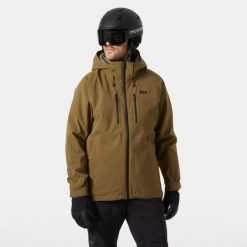 Kurtka narciarska Helly Hansen Juniper 3.0. Brązowe kurtki męskie Helly Hansen, na zimę, m, bez wzorów, sportowe, bez kaptura. W wyprzedaży za 1,322.00 zł.