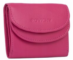 Portfel damski Rovicky R-19-LFN różowy. Czerwone portfele damskie ROVICKY, bez wzorów, ze skóry. Za 49.99 zł.