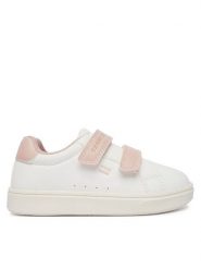 Tommy Hilfiger Sneakersy Low Cut Velcro Sneaker T1A9-35063-1355 M Kremowy. Białe buty sportowe dziewczęce Tommy Hilfiger, bez wzorów, ze skóry, bez zapięcia. Za 284.99 zł.