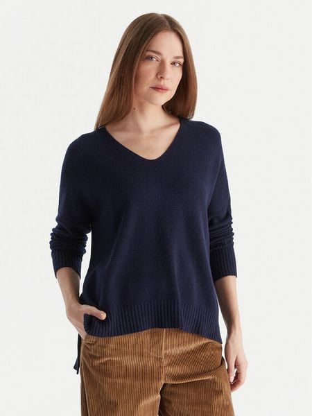 Kontatto Sweter 3M0842C Granatowy Relaxed Fit. Niebieskie swetry damskie Kontatto, m, bez wzorów, z wiskozy, bez kołnierzyka, bez ramiączek, bez kaptura. Za 339.99 zł.