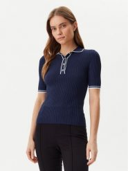 Guess Sweter W5GR37 Z3L10 Granatowy Regular Fit. Niebieskie swetry damskie Guess, l, z aplikacjami, z wiskozy, bez kołnierzyka, bez ramiączek, bez kaptura. Za 209.99 zł.