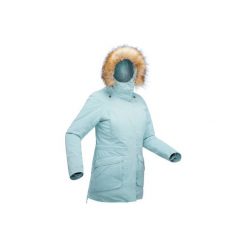 Kurtka turystyczna SH500 ultra-warm damska. Szare kurtki damskie QUECHUA, na zimę, z materiału. Za 399.99 zł.