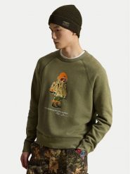 Polo Ralph Lauren Bluza 710B28795001 Zielony Regular Fit. Zielone bluzy męskie Polo Ralph Lauren, l, bez wzorów, z bawełny, bez kaptura. Za 1,018.99 zł.