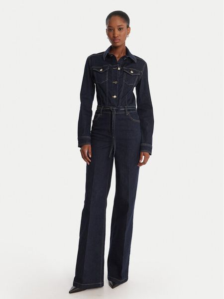 Liu Jo Kombinezon UF5167 D4925 Niebieski Regular Fit. Niebieskie sukienki damskie Liu Jo, bez wzorów, z jeansu, bez kołnierzyka, bez ramiączek. Za 1,219.00 zł.