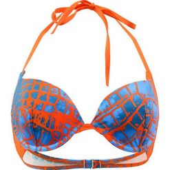 Biustonosz bikini "Canebier" w kolorze pomarańczowo-niebieskim. Bikini damskie marki Val d´Azur. W wyprzedaży za 165.95 zł.