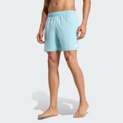 Szorty do pływania 5-Inch. Białe krótkie spodenki sportowe męskie Adidas, s, bez wzorów, z poliesteru, do pływania. Za 146.20 zł.