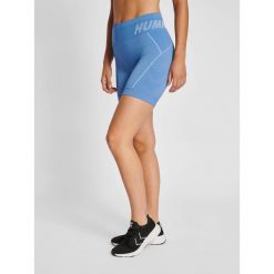 Damskie bezszwowe spodenki kolarskie Hummel Christel. Niebieskie szorty sportowe damskie Hummel, xs, bez wzorów, z materiału, sportowe, rowerowe. Za 113.50 zł.