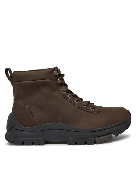 Calvin Klein Trzewiki Hybrid Wp Boot Laceup Rebellious YM0YM01077 Brązowy. Brązowe botki męskie Calvin Klein, bez wzorów, z nubiku, bez zapięcia. Za 439.99 zł.