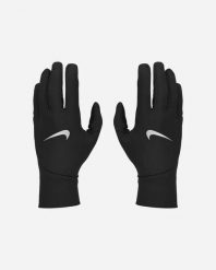 NIKE Rękawiczki do biegania męskie M Pacer Lightweight RG black/black/silver-S. Czarne rękawiczki męskie Nike, bez wzorów, z materiału, klasyczne. Za 89.15 zł.