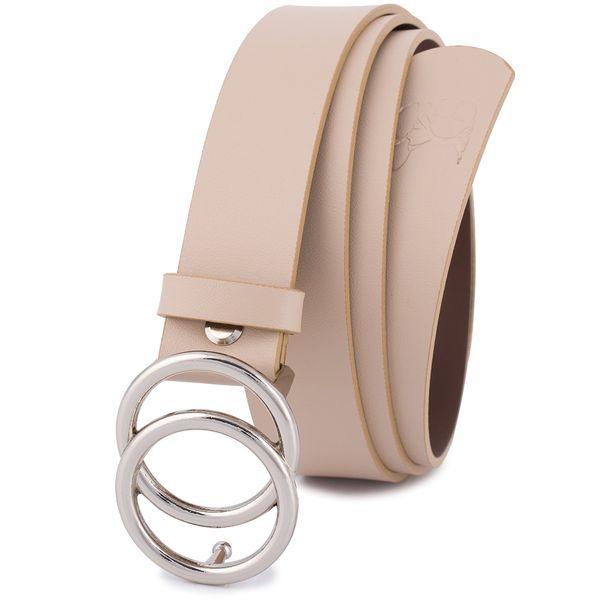 Pasek skórzany BELTIMORE ecru B08 r.90-105 cm. Paski damskie bez wzorów. Za 49.90 zł.