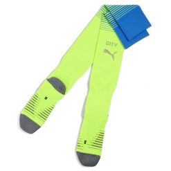 Męskie skarpety Manchester City 25/26 z grafiką PUMA Pro Green Hyperlink Blue. Niebieskie skarpety męskie Puma, bez wzorów. Za 109.00 zł.