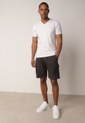 Szare Szorty z Bawełną w Stylu Safari z Kieszeniami Cargo Sabririla. Szare szorty męskie Born2be, na lato, l, bez wzorów, z bawełny. Za 69.99 zł.