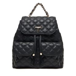 Plecak Guess. Czarne plecaki damskie Guess, z aplikacjami. Za 489.99 zł.
