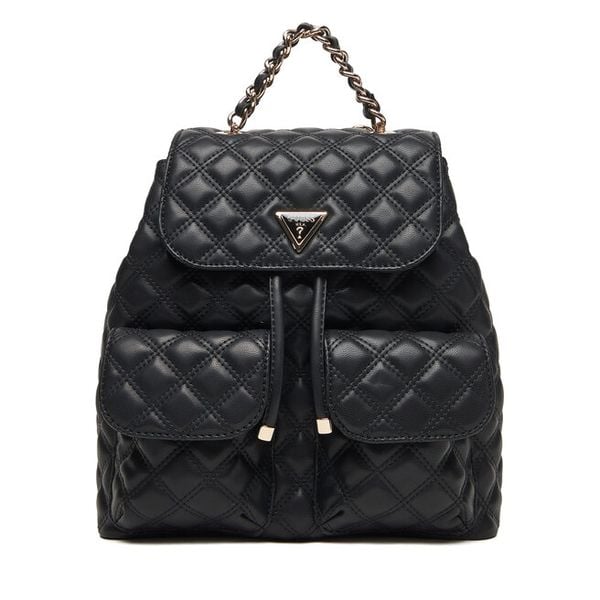 Plecak Guess. Czarne plecaki damskie Guess, z aplikacjami. Za 339.99 zł.