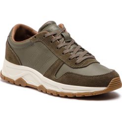 Sneakersy TOMMY HILFIGER - Leather Lighweight Runner FM0FM02010 Olive Night 010. Zielone półbuty na co dzień męskie Tommy Hilfiger, z materiału, bez zapięcia. W wyprzedaży za 319.00 zł.