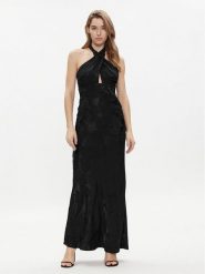 Guess Sukienka wieczorowa Sl Aubree W4GK60 WFDF0 Czarny Regular Fit. Czarne sukienki damskie Guess, l, z aplikacjami, z wiskozy, wizytowe, bez kołnierzyka, bez ramiączek. Za 319.99 zł.