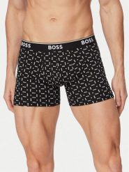 BOSS Komplet bokserek 50554438 Czarny. Czarne bokserki męskie Boss, l, bez wzorów, z bawełny. Za 209.99 zł.