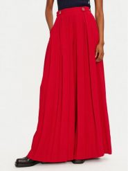 TWINSET Spodnie palazzo 242TT2172 Czerwony Wide Leg. Czerwone spodnie materiałowe damskie Twinset, bez wzorów, z materiału. Za 539.99 zł.