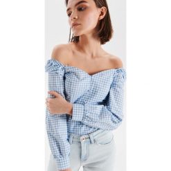 Bluzka z dekoltem w kształcie serca - Niebieski. Bluzki damskie Cropp. Za 69.99 zł.