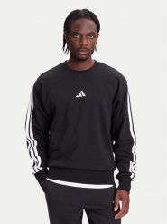Adidas Bluza Essentials 3-Stripes JE6304 Czarny Regular Fit. Czarne bluzy męskie Adidas, m, bez wzorów, z bawełny, bez kaptura. Za 149.99 zł.