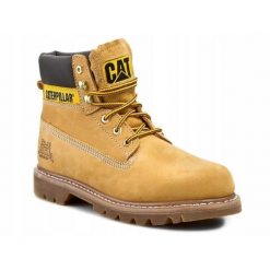Buty trapery na co dzień męskie CATERPILLAR COLORADO skóra. Brązowe buty sportowe męskie Caterpillar, ze skóry, bez zapięcia. Za 527.00 zł.