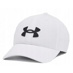 Czapka z daszkiem dla mężczyzn Under Armour Blitzing adj. Białe czapki i kapelusze męskie Under Armour, bez wzorów, sportowe. Za 64.90 zł.